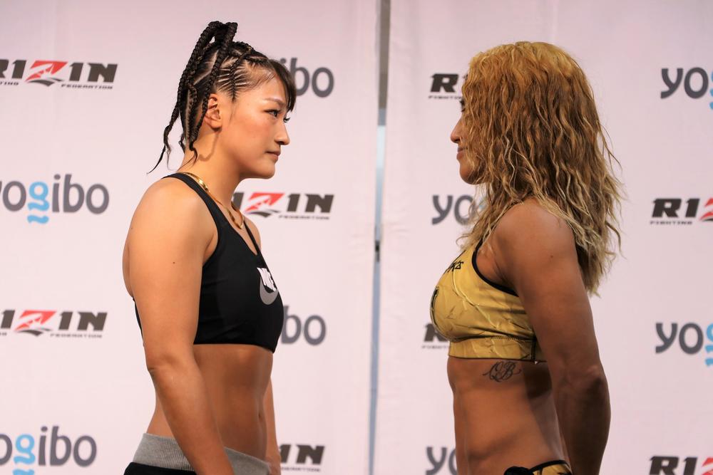 RIZIN】RENA×山本美憂、皇治×祖根寿麻、全13試合26選手が計量をパス